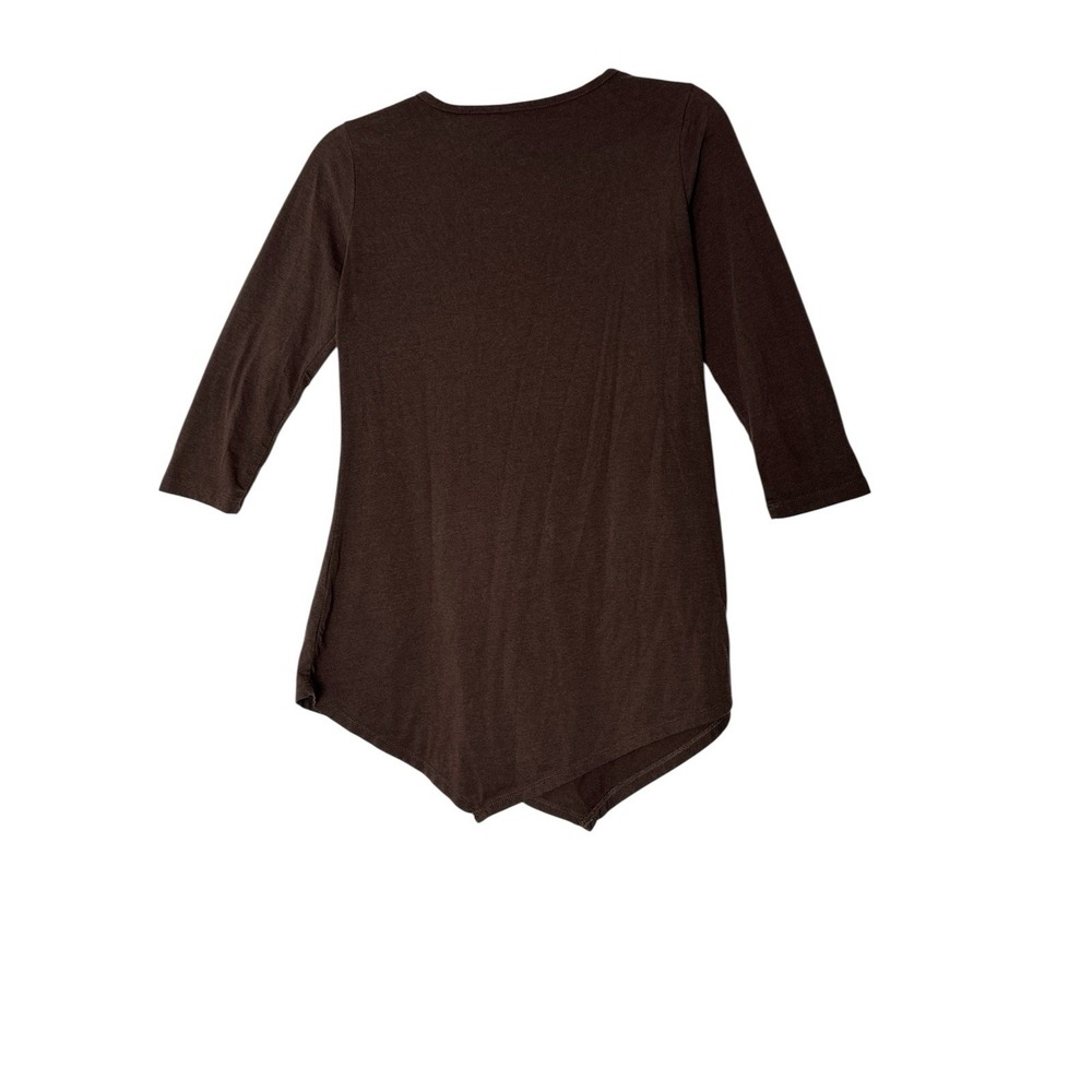 Panhandle Womens Top‎ Small Brown Floral Embroidered Long Sleeve Rodeo Cowgirl - Picture 2 of 7